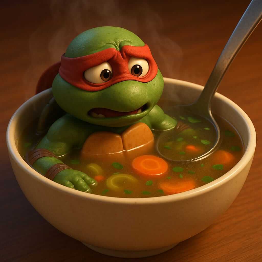 Fresco sopa de tortuga